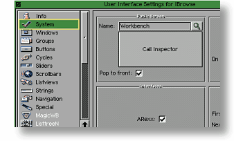 Selecting The System Page